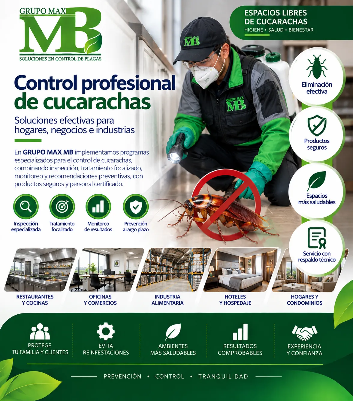 Control Profesional de Cucarachas
