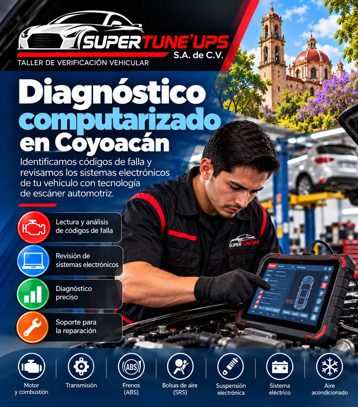 Diagnóstico computarizado en Coyoacán SÚPER TUNE UPS