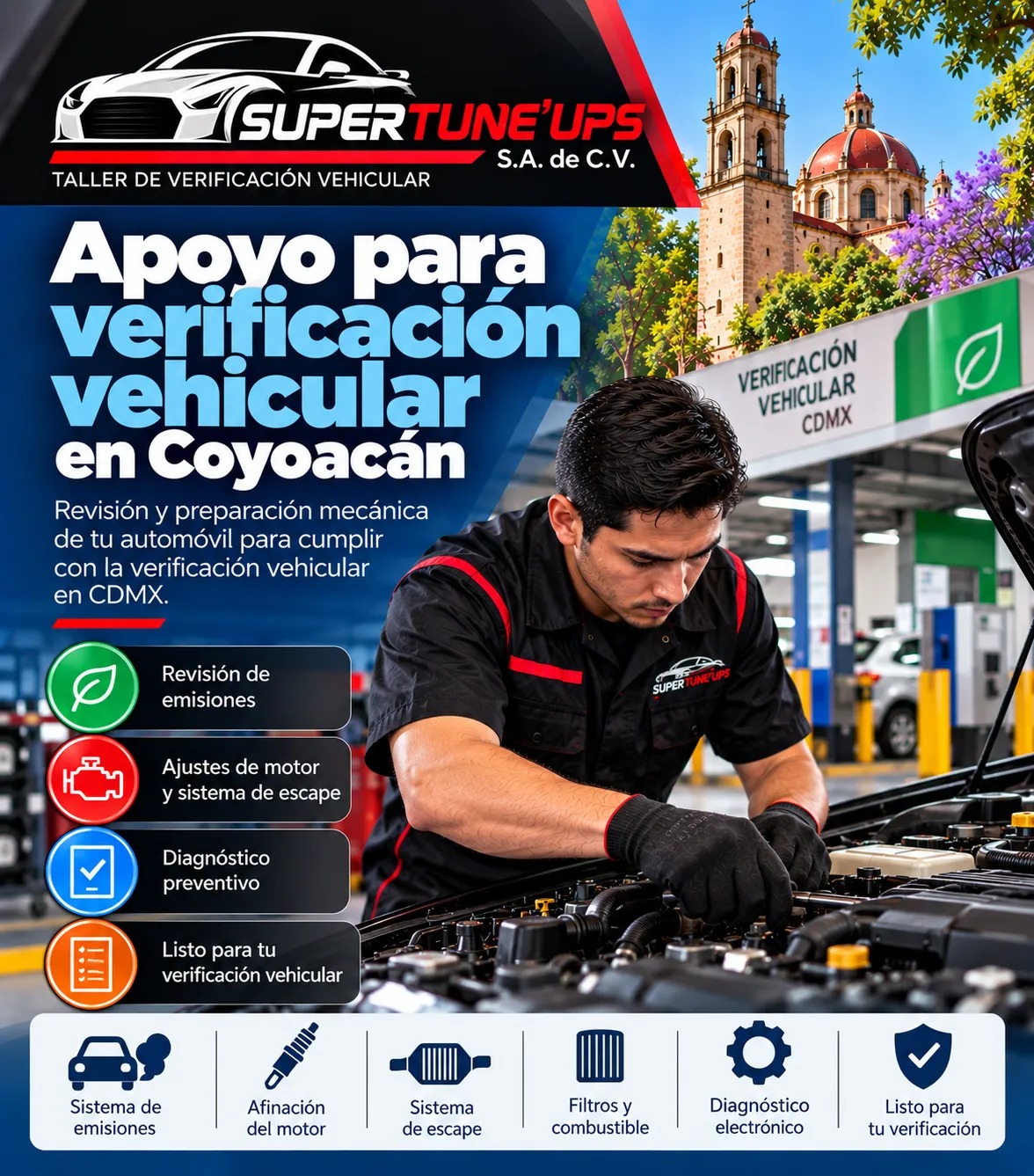 Apoyo para verificación vehicular SÚPER TUNE UPS
