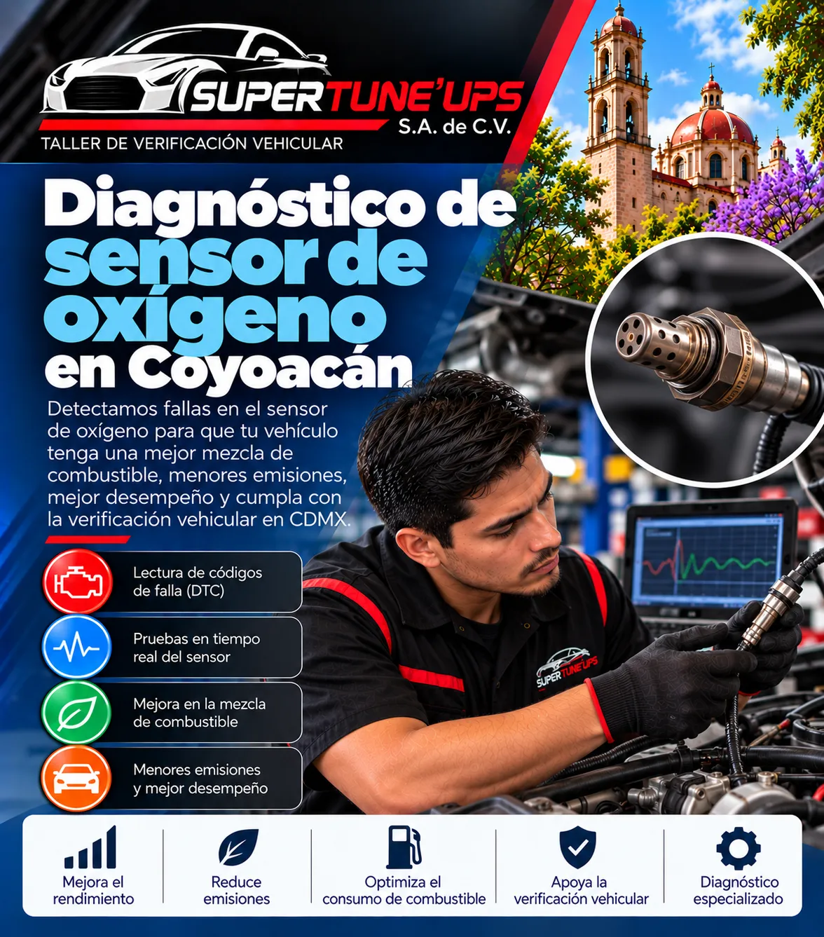 Diagnóstico de sensor de oxígeno SÚPER TUNE UPS