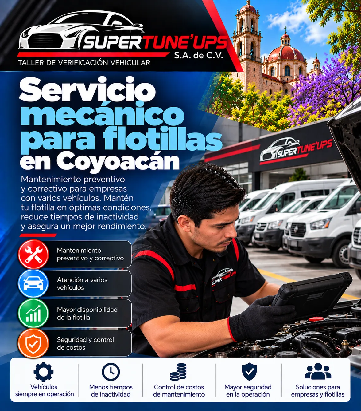 Servicio mecánico para flotillas SÚPER TUNE UPS
