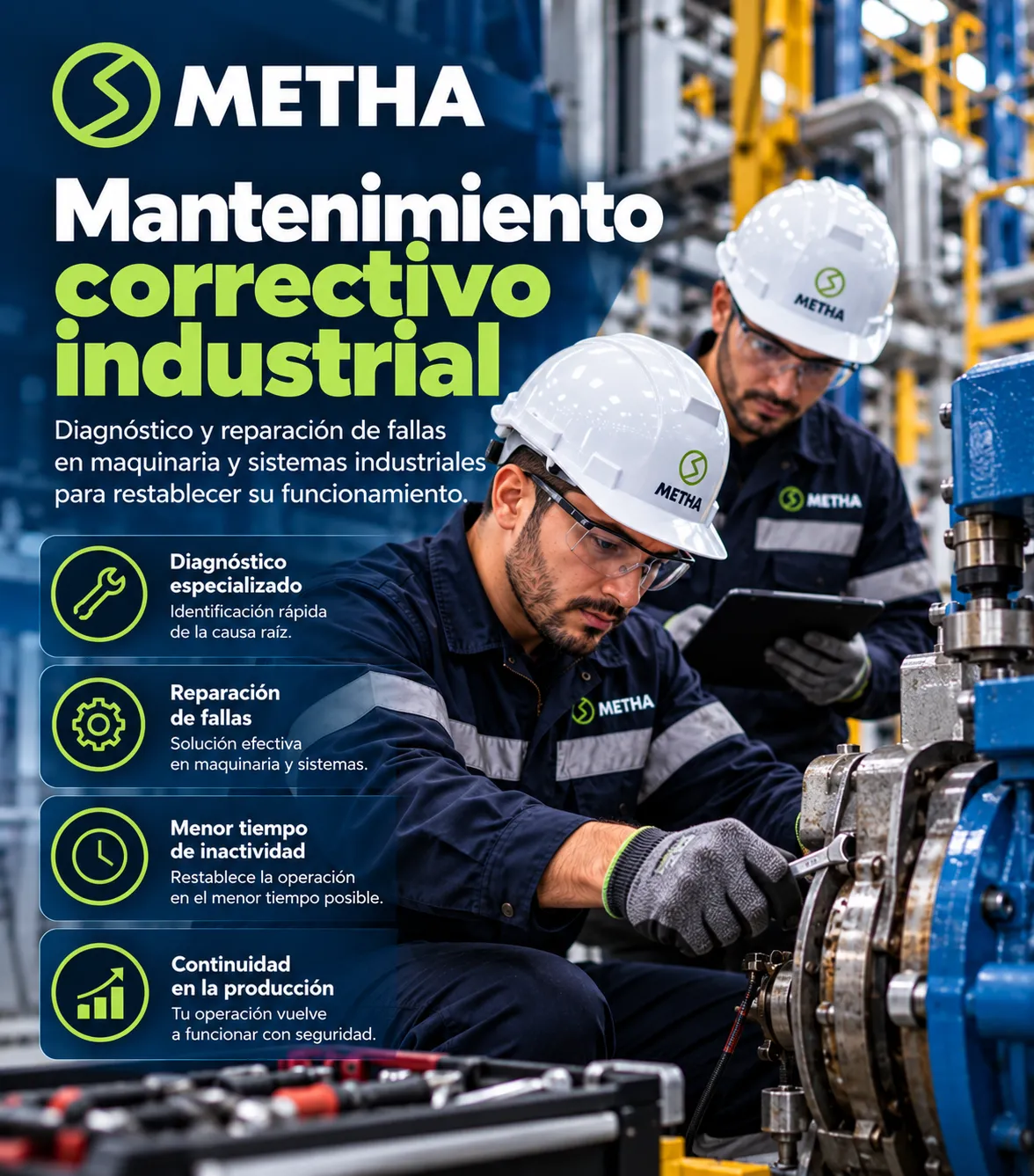 Mantenimiento correctivo industrial METHA GROUP