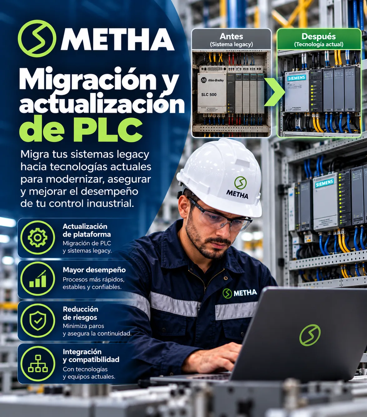 Migración y actualización de PLC METHA GROUP