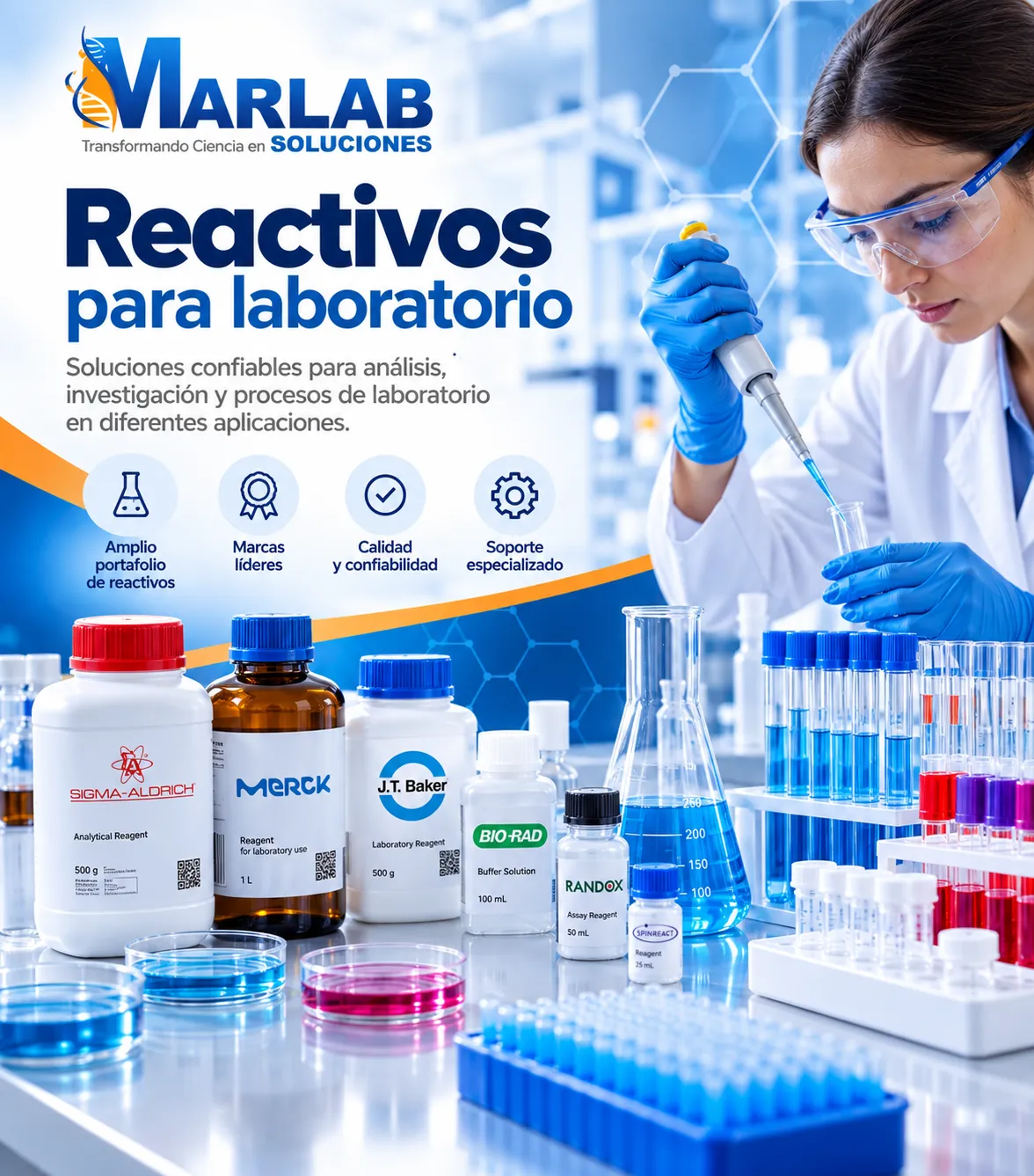 Reactivos para laboratorio clínico, biomolecular e investigación