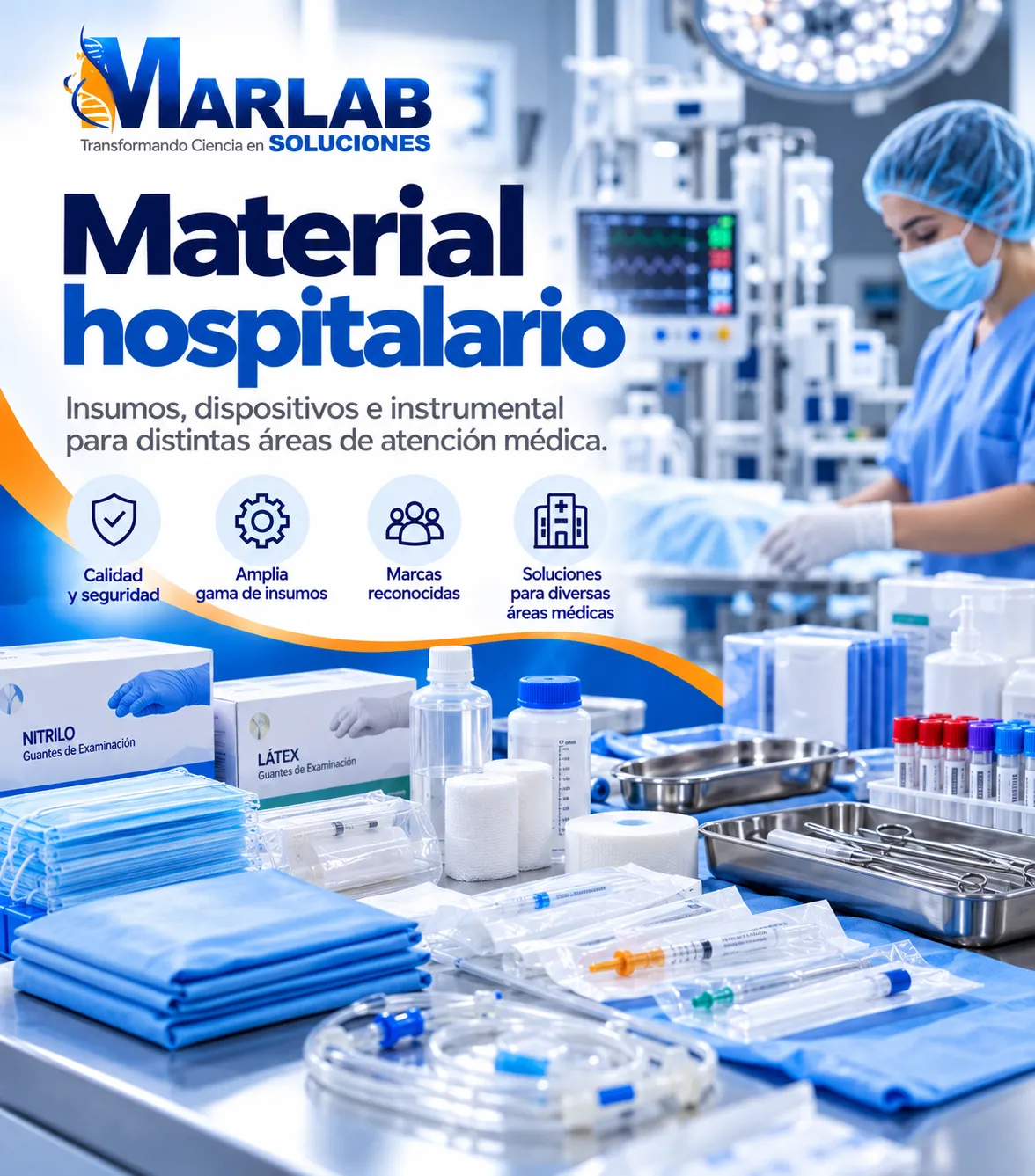 Material hospitalario e insumos para clínicas y hospitales