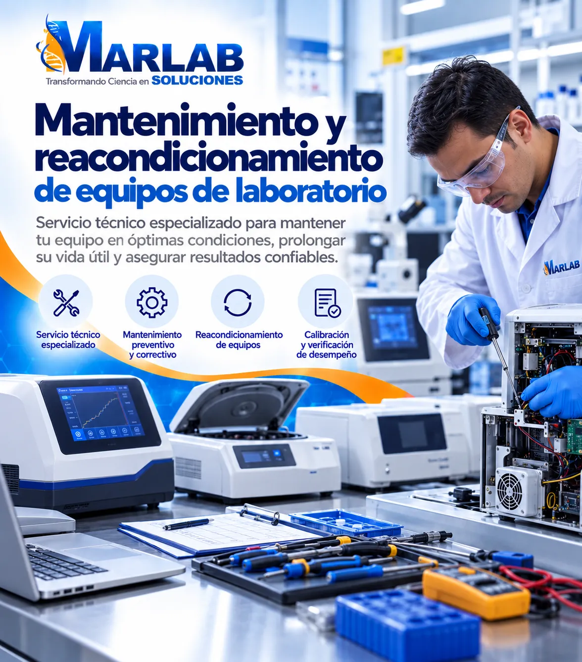 Mantenimiento y reacondicionamiento de equipos de laboratorio