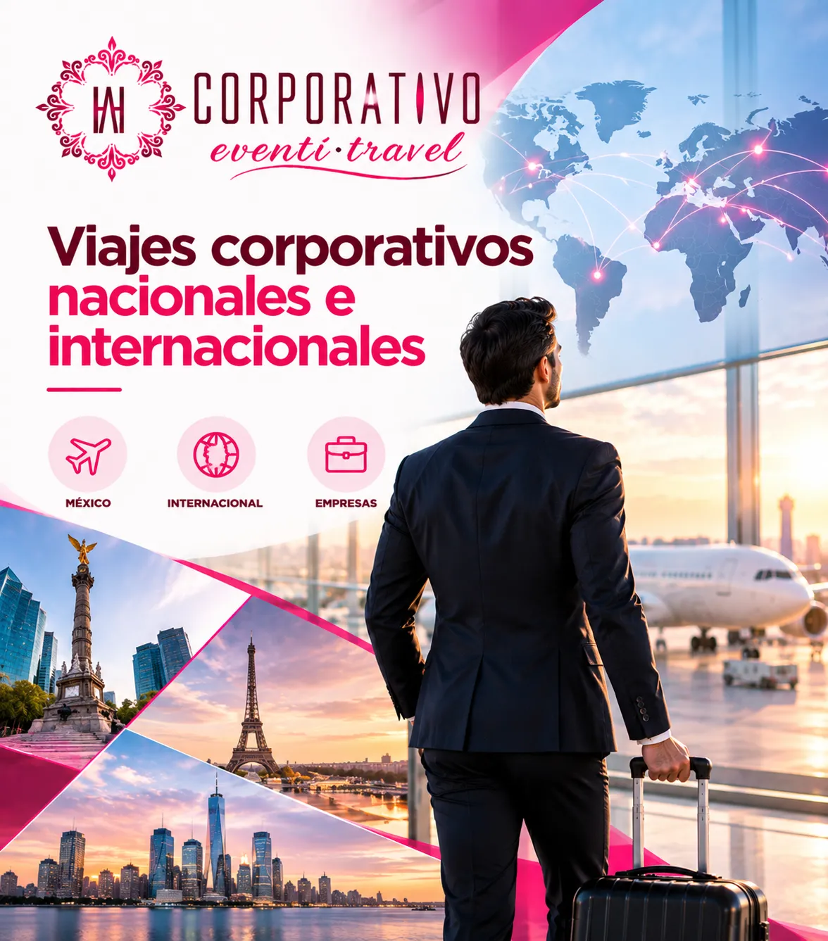 Viajes corporativos nacionales e internacionales