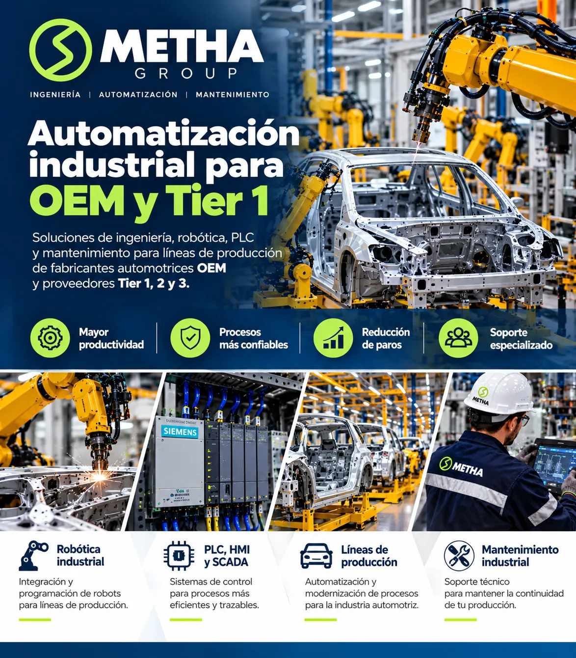 Automatización industrial para OEM y proveedores Tier 1, 2 y 3