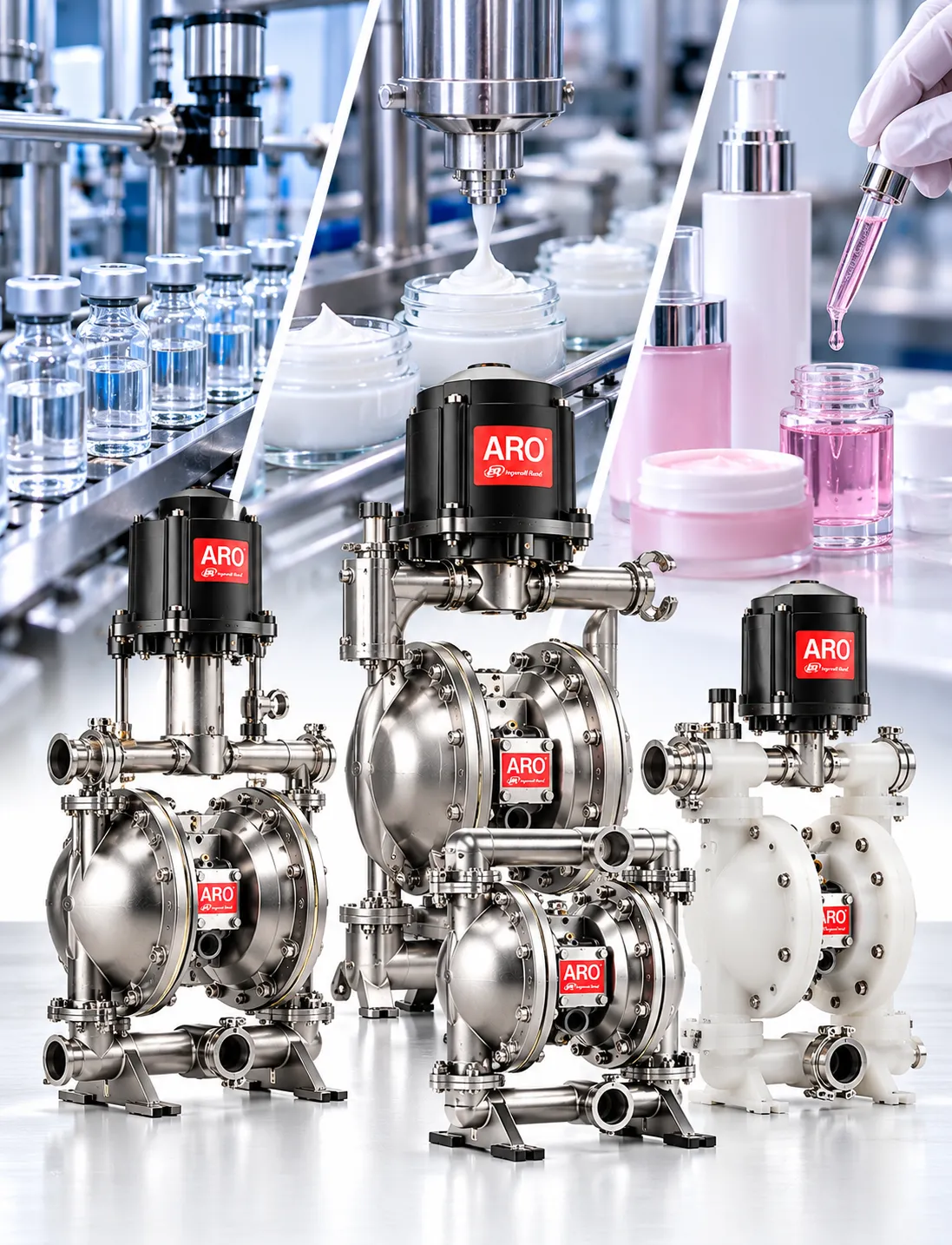 Bombas ARO para la industria farmacéutica y cosmética