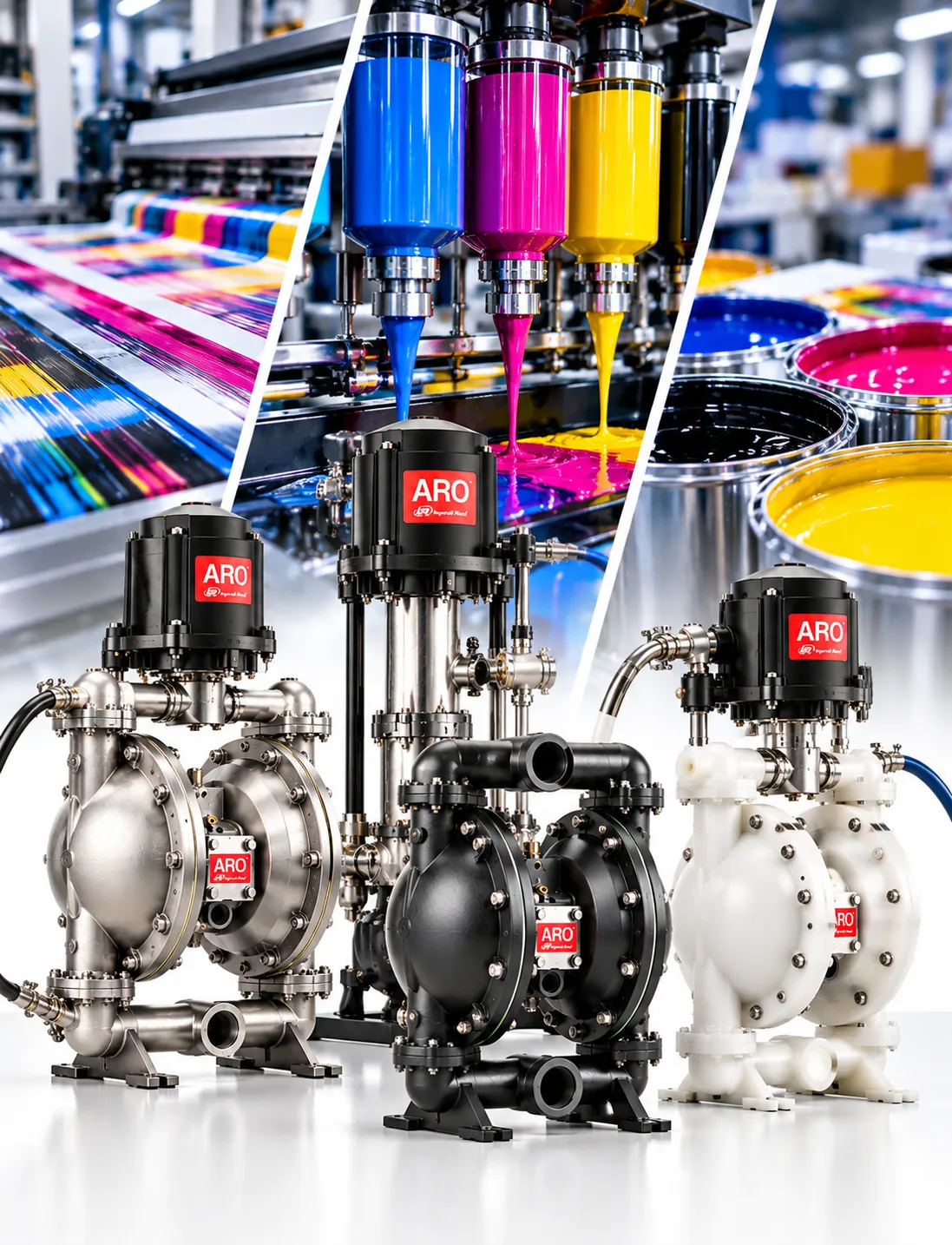 Bombas ARO para tinta de impresión industrial