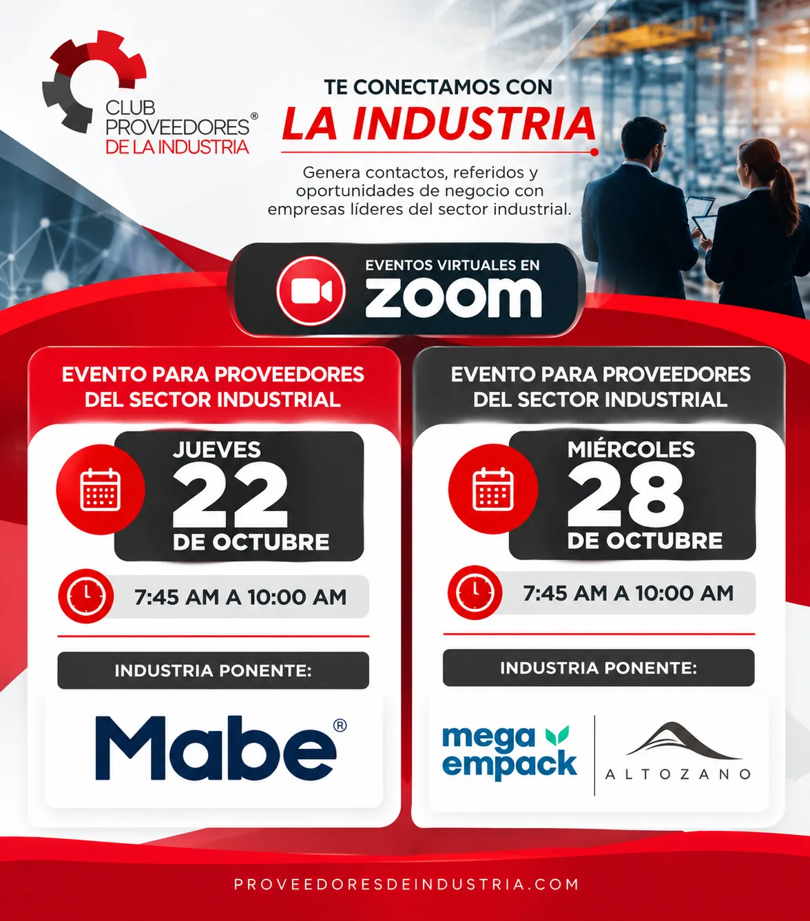 Networking online con compradores y proveedores industriales