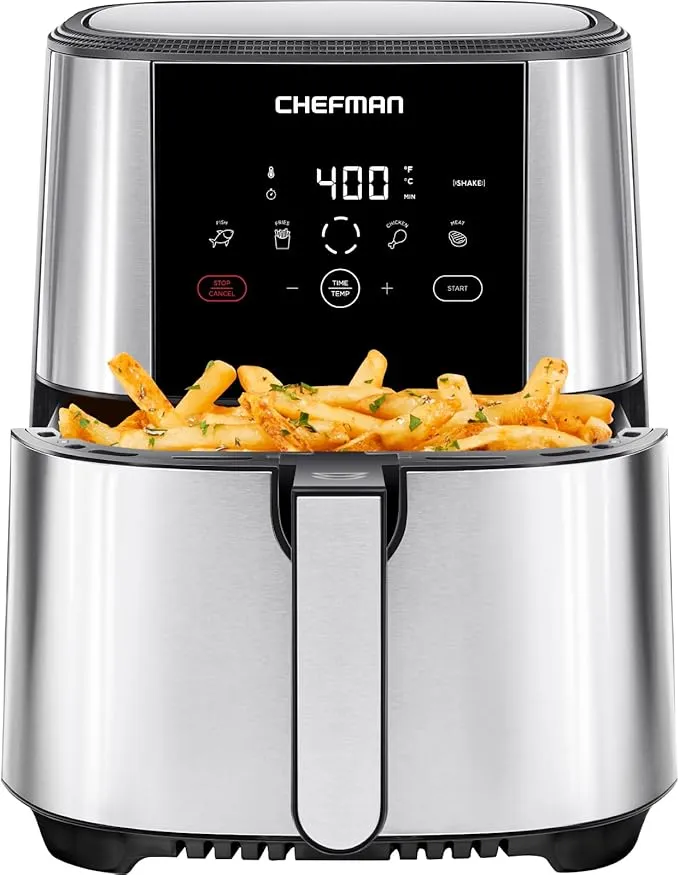 Chefman TurboFry Freidora de Aire Eléctrica 4.7 Litros vista frontal 